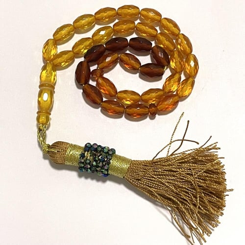 سبحة تراب كهرمان 33 تسبيحة