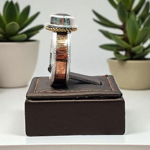 خاتم فضة رجالي بحجر زفير افريقي