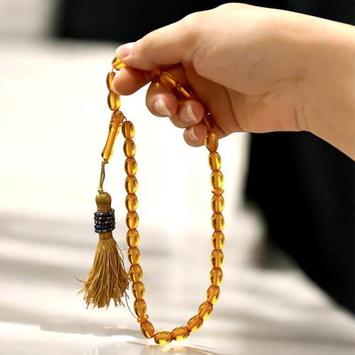 سبحة تراب كهرمان 33 تسبيحة