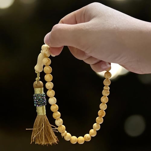 سبحة تراب كهرمان 33 تسبيحه