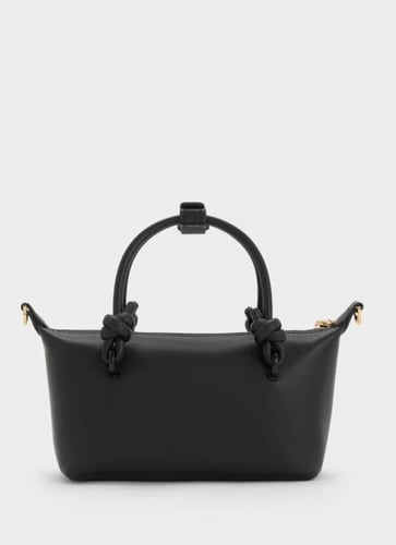 Sammie Knotted-Handle Tote Bag - Black