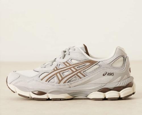 Asics Gel-NYC trainers in Cream/Cement Grey