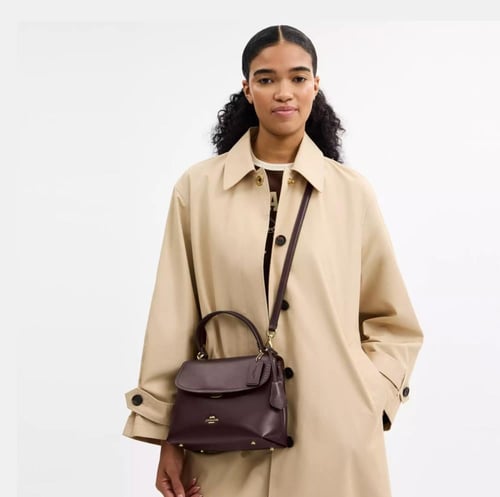 Emory Top Handle Bag smooth leather/Gold/Espresso