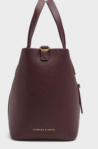 Beryl Recycled Leather Double-Handle Belted Bucket...