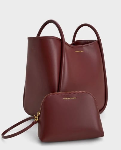 Lyla Tubular Slouchy Tote Bag - Mulberry Plum