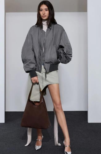 Edna Recycled Suede Tote Bag - Espresso Brown