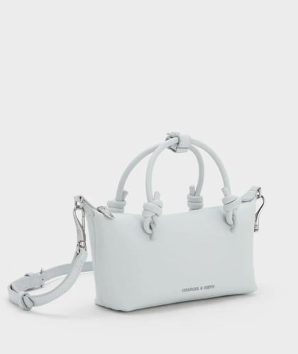 Sammie Knotted-Handle Tote Bag - Sea Salt Blue