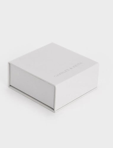 Crochet Bow Beaded Charm - Sea Salt Blue