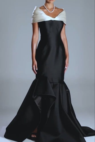 فستان ابيضّ واسودEvening dress