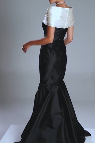 فستان ابيضّ واسودEvening dress