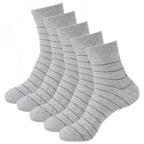 زوج من الجوارب المخططة القطنية معالجة مضادة للروائ...