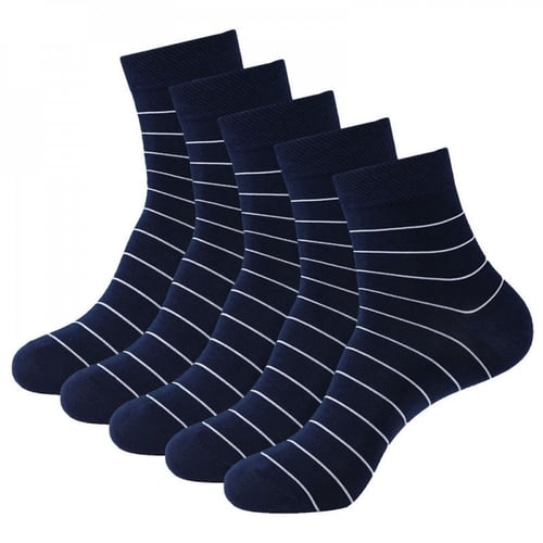 زوج من الجوارب المخططة القطنية معالجة مضادة للروائ...