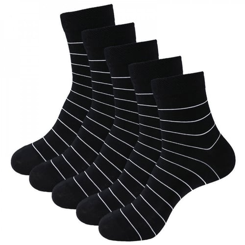 زوج من الجوارب المخططة القطنية معالجة مضادة للروائ...