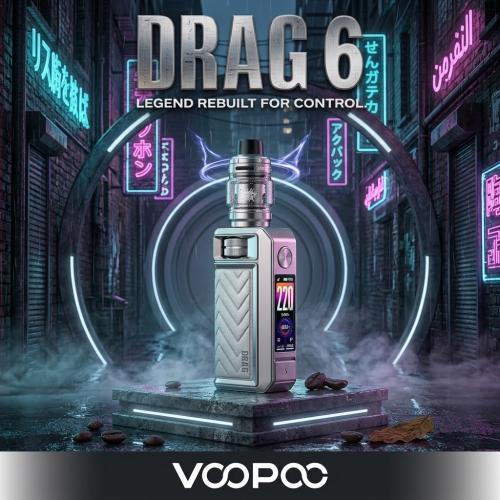 جهاز شيشة دراق 6 أداء وقوة الأسطورة بطارية مدمجة من فوبو VOOPOO DRAG 6