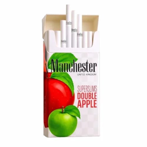 دخان مانشستر تفاحتين سوبر سليم لمحبي سجائر الفاكهية Manchester Double Apple Super Slims