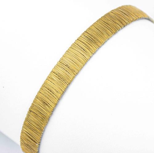 اسواره حرير ذهب صافي تصميم ايطالي T6105