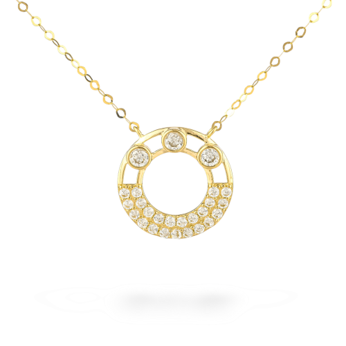 عقد ذهب تصميم الماس N192