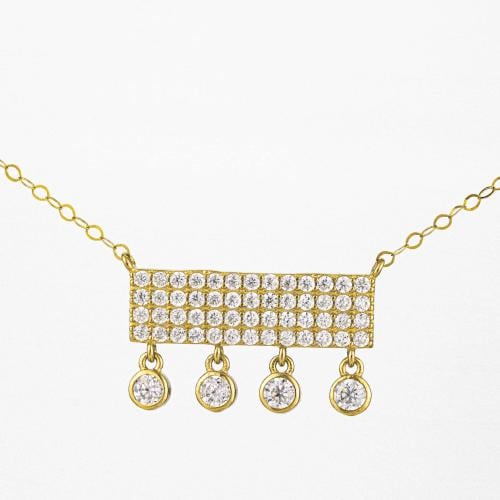 عقد ذهب تصميم الماس m2615