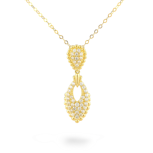 عقد ذهب تصميم الماس N148