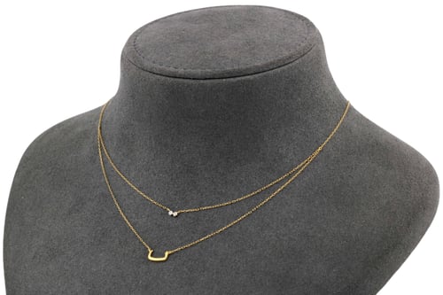 شوكر ذهب دورين بتصميم حرف مع النقاط