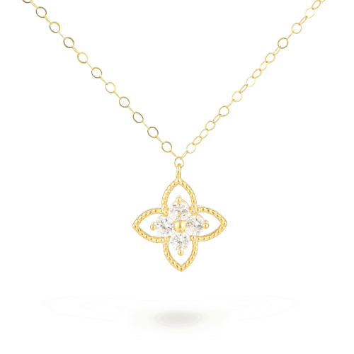 عقد ذهب تصميم الماس N180