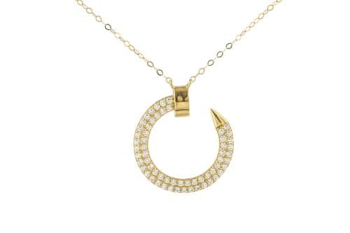 عقد ذهب تصميم الماس