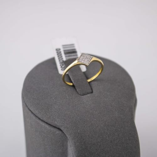 18k gold ring set with zircon M8535