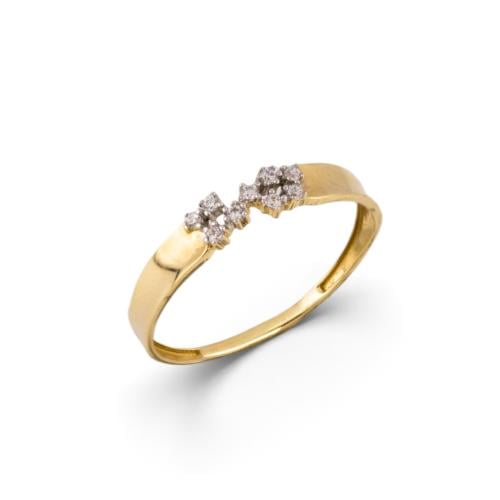 18k gold ring with gemstones M6139