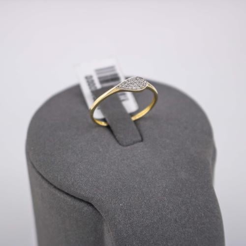 18k gold ring set with zircon M5987
