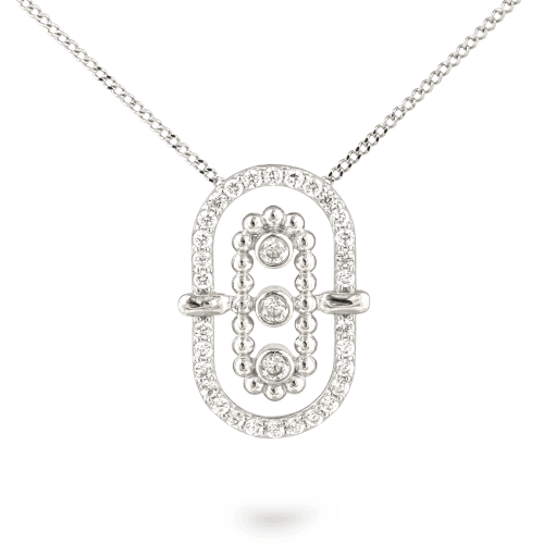 عقد ذهب تصميم الماس m2545