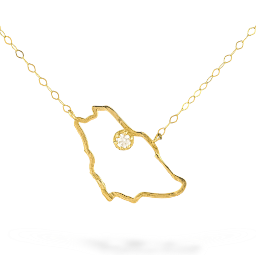 عقد ذهب تصميم الماس N196