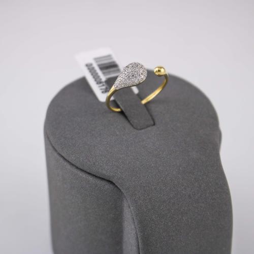 18k gold ring set with zircon M6176