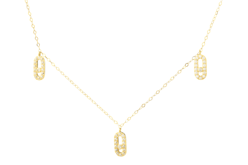 شوكر ذهب تصميم الماس m18-01