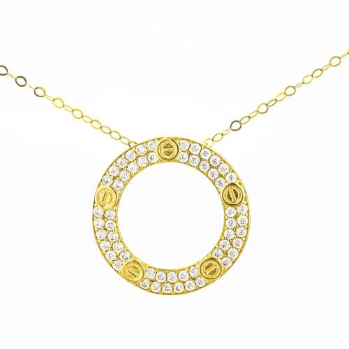 عقد ذهب تصميم الماس