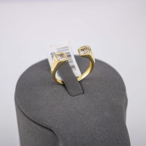 18k gold ring set with zircon M2720