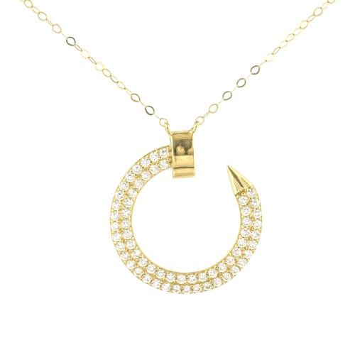 عقد ذهب تصميم الماس