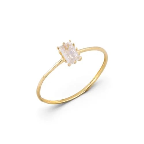 18k gold ring with a yellow stone, M2774