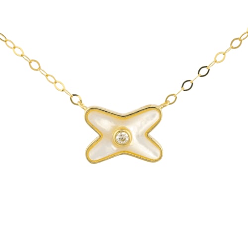 عقد ذهب تصميم صدفي