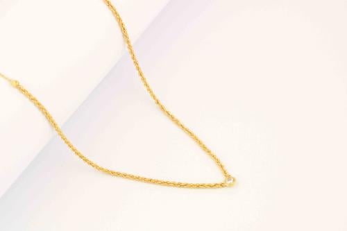 عقد ذهب صافي تصميم إيطالي M5191