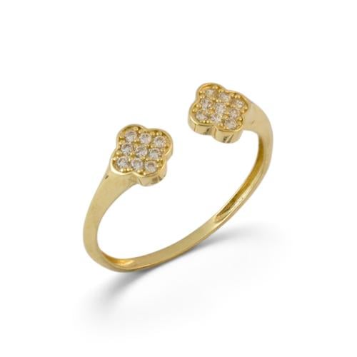 18k gold ring set with zircon M2762