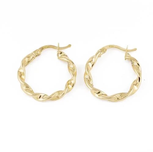 Pure gold earrings, Italian design E111