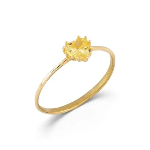 18k gold ring set with zircon M2674