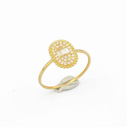 خاتم ذهب تصميم الماس عيار 18 - m2444