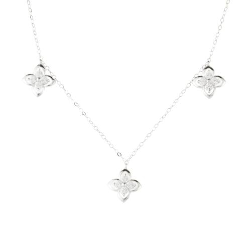 شوكر ذهب أبيض بتصميم نجمة مرصّع بالزاركون m2487