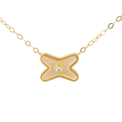 عقد ذهب تصميم صدفي