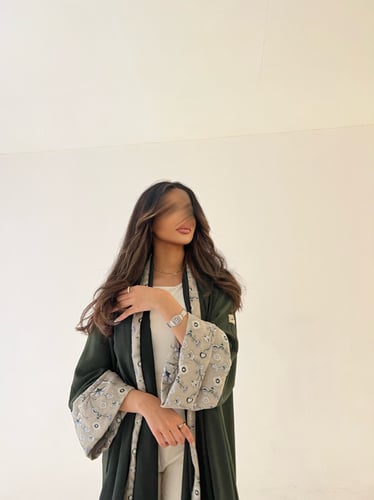 كريب مغسول كلوش وأكمام لنن واسعه