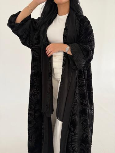 مخمل كوري مع شيفون ربع بشت