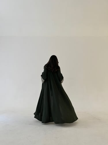 كريب مغسول كلوش وأكمام لنن واسعه