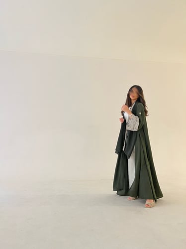 كريب مغسول كلوش وأكمام لنن واسعه