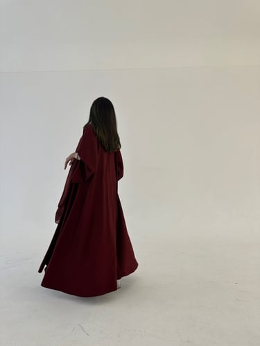 كريب كلوش أكمام واسعه بفتحه